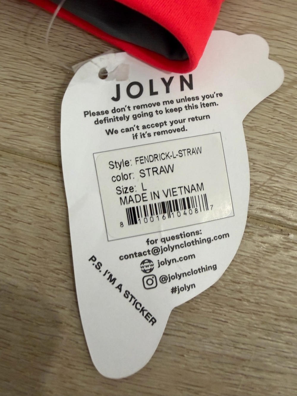 Jolyn Bikini set Fendrick top & Europe Bottoms in Strawberry, size L - NWT - Picture 6 of 6